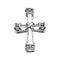 Diamond Unity Cross Rhodium-Plated Sterling Silver Pendant (.08 Ct, H Color, I2 Clarity)