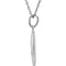 Diamond Number '6' Sterling Silver Pendant Necklace, 18" (.005 Cttw)