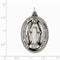 Sterling Silver Antiqued Miraculous Medal (43X26MM)