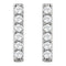 Platinum Diamond Vertical Bar Earrings (1/10 Ctw, Color G-H, Clarity SI2-SI3)