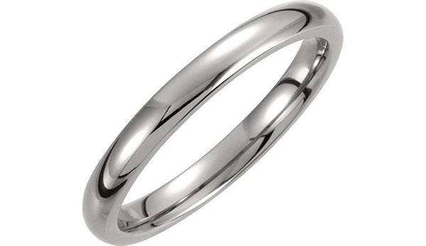 Titanium 3mm Comfort-Fit Half Round Band