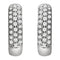 Pave Diamond Hoop Earrings, 14k White Gold (1/3 Ctw, Color H+, Clarity I1)