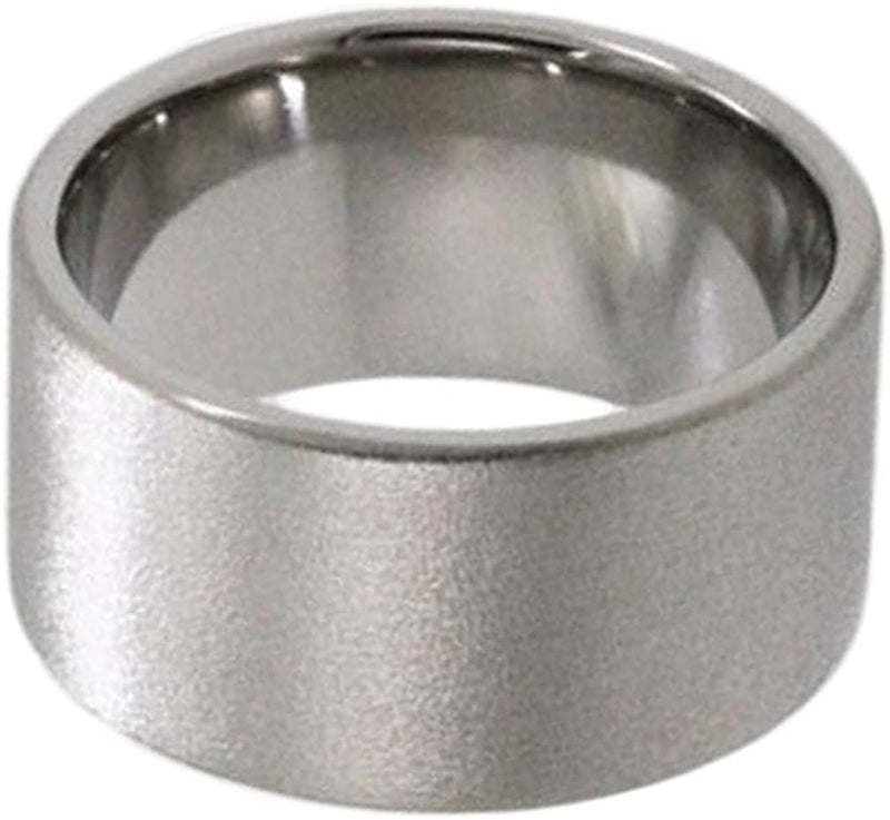 Frosted 13mm Comfort-Fit Titanium Wedding Band, Size 10.25