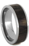 Petrified Wood Comfort-Fit Titanium His and Hers Wedding Band Set Size, M12-F5