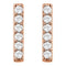 Diamond Vertical Bar Earrings, 14k Rose Gold (1/10 Ctw, Color H+, Clarity I1)