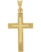 Cross with Embossed Cross Inside the Cross 14k Yellow Gold Pendant