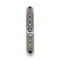 Bezel-Set Diamonds, Black and White Mokume Gane Inlay 3mm Comfort-Fit Titanium Band