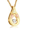 Diamond with Leaves Pendant Necklace, 10k Yellow Gold, 12k Green and Rose Gold Black Hills Gold Motif, 18" (.1 Ct)
