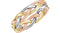 4.75mm 14k Yellow, White and Rose Gold Tri-Color Hand Woven Band, Sizes 5 to 12.5