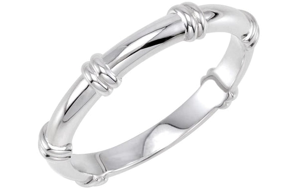 Stackable 3.5mm Sterling Silver Life Ring, Size 5