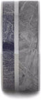 Gibeon Meteorite, Blue, Bronze and White Mokume 10mm Comfort-Fit Titanium Wedding Band, Size 12.5