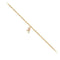 Black Hills Gold 10k Yellow Gold, 12k Green and Rose Gold Hummingbird Anklet, 10.5"
