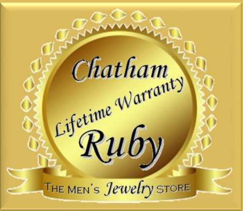Chatham Created Ruby J-Hoop Earrings, Rhodium-Plated 14k White Gold