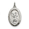 Sterling Silver Saint Christopher Medal Charm Pendant (30X18 MM)