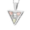 Diamond Triangle Pendant Necklace, Sterling Silver, 12k Green and Rose Gold Black Hills Gold Motif, 18" (0.10 Ct)