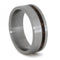 King Wood Inlay 7mm Comfort-Fit Brushed Titanium Wedding Band, Size 10.25