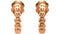 Beaded J Hoop Earrings, 14k Rose Gold (12mm)