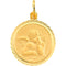 14k Yellow Gold Round St. Raphael Medal with Wheat Frame (12 MM)