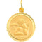 14k Yellow Gold Round St. Raphael Medal with Wheat Frame (12 MM)