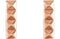 Pyramid Bar Stud Earrings, 14k Rose Gold