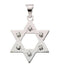 Diamond Star of David 14k White Gold Pendant