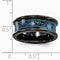 Rain Collection Black Ti Anodized Teal 8mm Concave Band