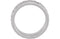 7mm 14k White Gold Celtic Infinity Circle Comfort Fit Milgrain Band, Sizes 5 to 12.5