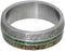 The Men's Jewelry Store (Unisex Jewelry) Gibeon Meteorite, Green Box Elder Burl Wood, Dinosaur Bone 8mm Comfort-Fit Matte Titanium Wedding Band