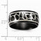 Edward Mirell Black Titanium and Sterling Silver Cobblestone 10mm Wedding Band