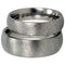 Deep Frosted Titanium, His and Hers Wedding Band Set