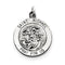 Sterling Silver Antiqued Saint Michael Medal Charm Pendant (25X20 MM)