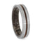 Ironwood Burl, Matte Titanium 5mm Comfort-Fit Deer Antler Sleeve Wedding Band