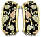 Antiqued Hoop Earrings, 10k Yellow Gold, 12k Green and Rose Gold Black Hills Gold Motif