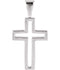 Catholic Cross Rhodium-Plated 14k White Gold Pendant (13.5x9.5MM)