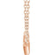 Diamond Baguette Bar Necklace in 14k Rose Gold, 16-18" (1/4 Cttw)