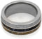The Men's Jewelry Store (Unisex Jewelry) Gibeon Meteorite, Dinosaur Bone, Petrified Wood 8mm Comfort-Fit Titanium Wedding Band