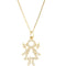 Diamond Little Girl Pendant Necklace in 14k Yellow Gold, 16" (.20 Cttw)