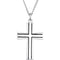 Inlay Cross Sterling Silver Nacklace, 24"