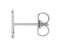 Initial Letter 'Z' Rhodium-Plated 14k White Gold Stud Earring (Single Earring)