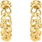 Fancy Hoop Earrings, 14k Yellow Gold, 5.97mm