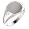 Diamond Closed Back Signet Ring, Sterling Silver (.05 Ctw, G-H Color, I1 Clarity) Size 7.75