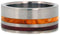 Redwood, Gold Box Elder Burl 10mm Comfort Fit Titanium Wedding Band, Size 10.75