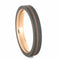His and Hers Wedding Set, Sandblast Titanium Overlay, Comfort-Fit 14k Rose Gold Wedding Bands