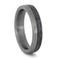 Slim Profile Dinosaur Bone 4mm Comfort-Fit Brushed Titanium Wedding Band