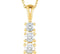 3-Stone Diamond 14k Yellow Gold pendant Necklace, 18" (.50 Ctw, GH, I1)