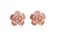 Ave 369 Blooms Rose Flower Earrings, 10k Yellow Gold Black Hills Gold Motif