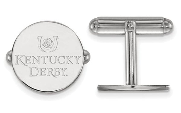 Sterling Silver Kentucky Derby Round Cuff Links,