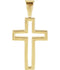 Catholic Cross 18k Yellow Gold Pendant (13.5x9.5MM)