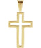 Catholic Cross 14k Yellow Gold Pendant (13.5x9.5MM)