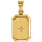 14k Yellow Gold Rectangle Diamond Statement Locket